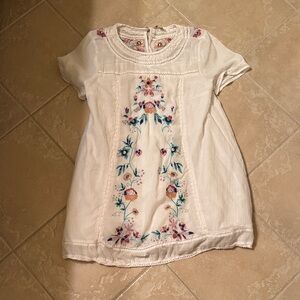 Floral embroidered dress - White